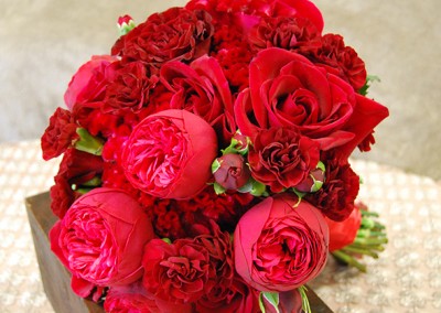 Red and Burgundy Wedding Bouquets 5