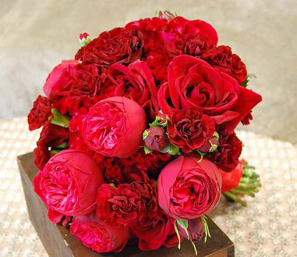 Red and Burgundy Wedding Bouquets 5
