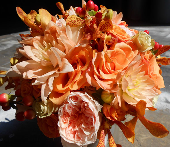 Peach Wedding Bouquet 14