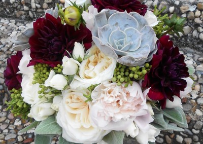 Red and Burgundy Wedding Bouquets 3