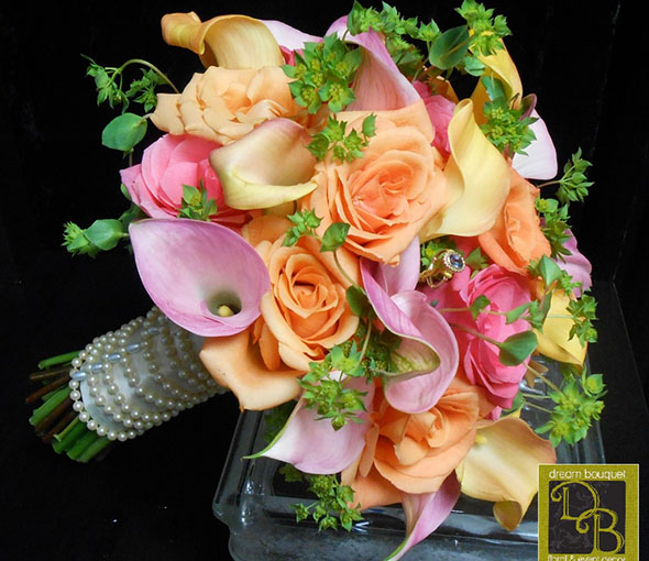 Peach Wedding Bouquet 12