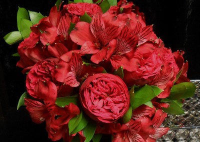 Red and Burgundy Wedding Bouquets 2