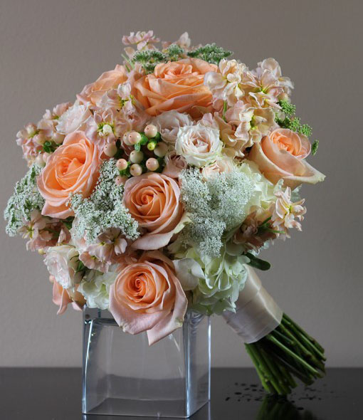 Peach Wedding Bouquet 3