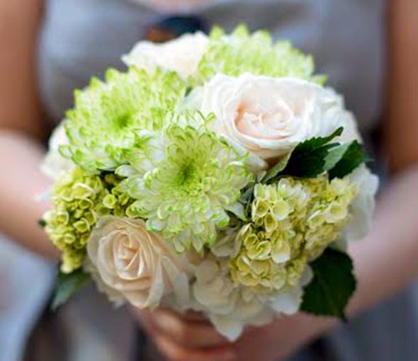Green Hydrangea Wedding Bouquet