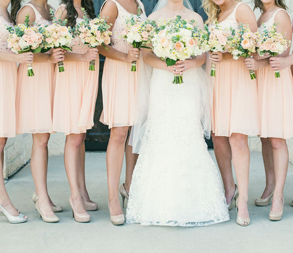 Peach Wedding Bouquet 1